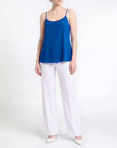 Woman Top Bright blue Size 4 Acetate, Silk, Elastane
