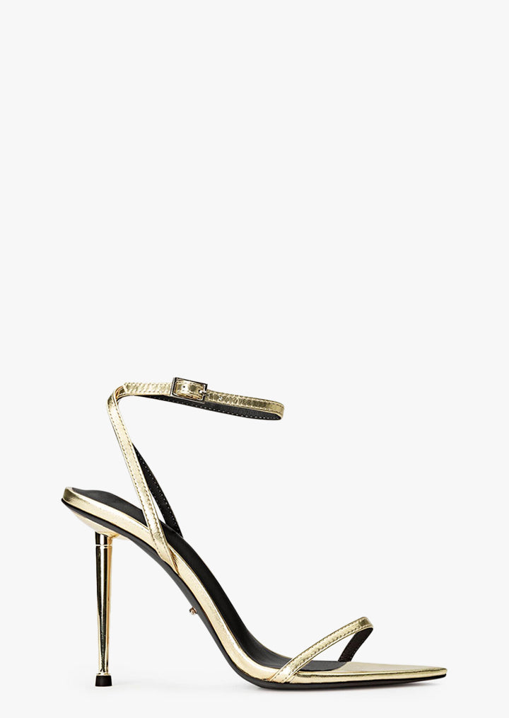 Myra Gold Nappa Metallic Heels