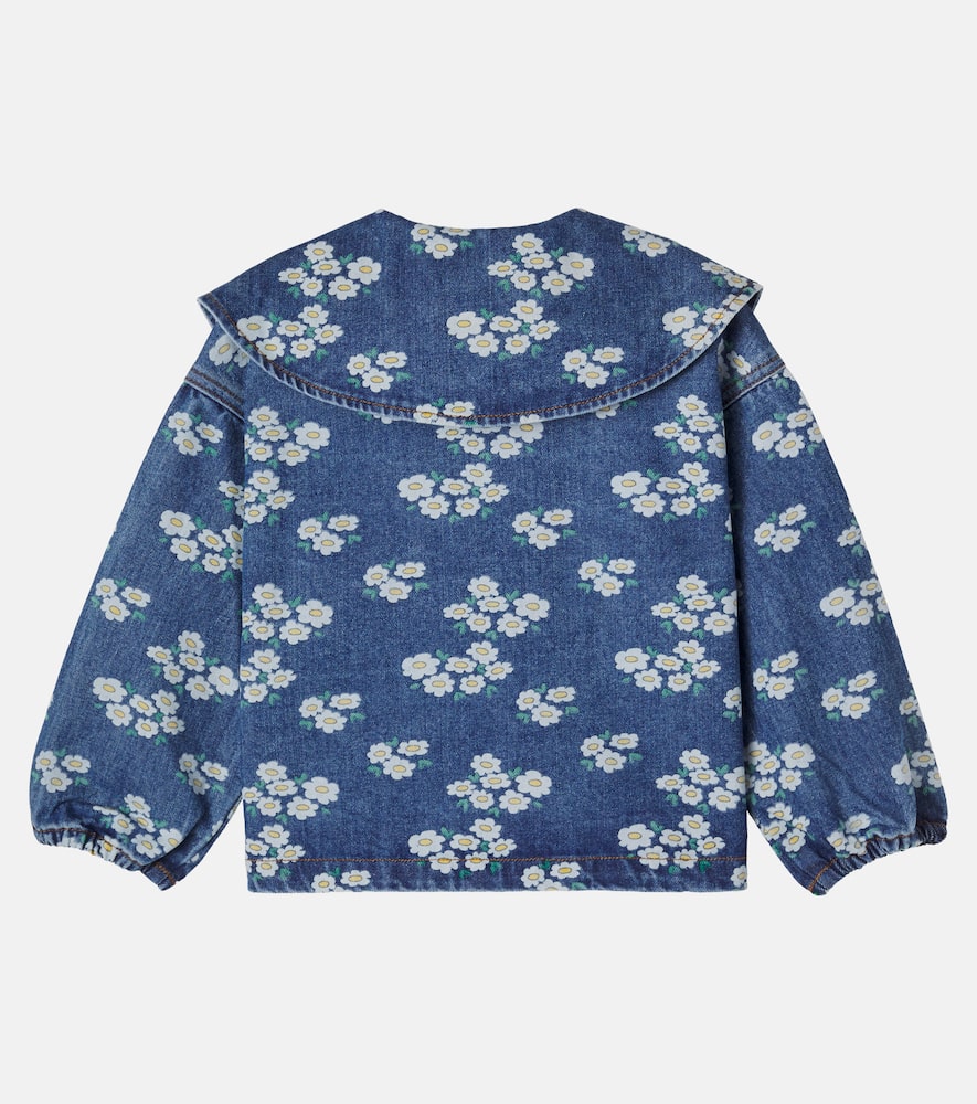 Blossoms floral denim jacket