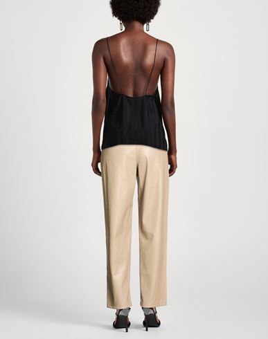 Woman Pants Khaki Size S Polyester, Polyurethane