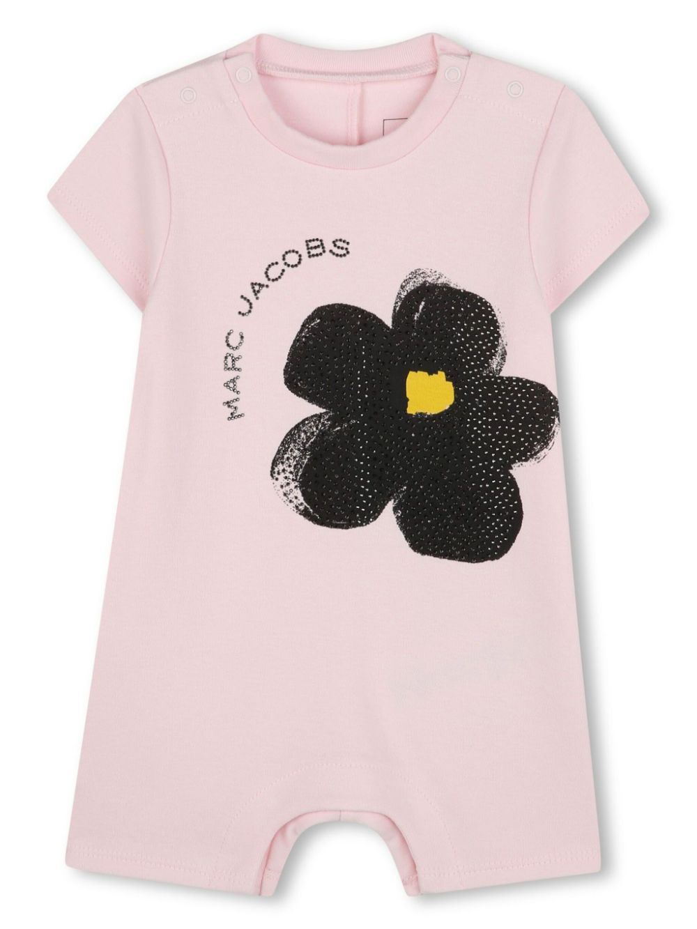 Logo-print cotton overall - Pink