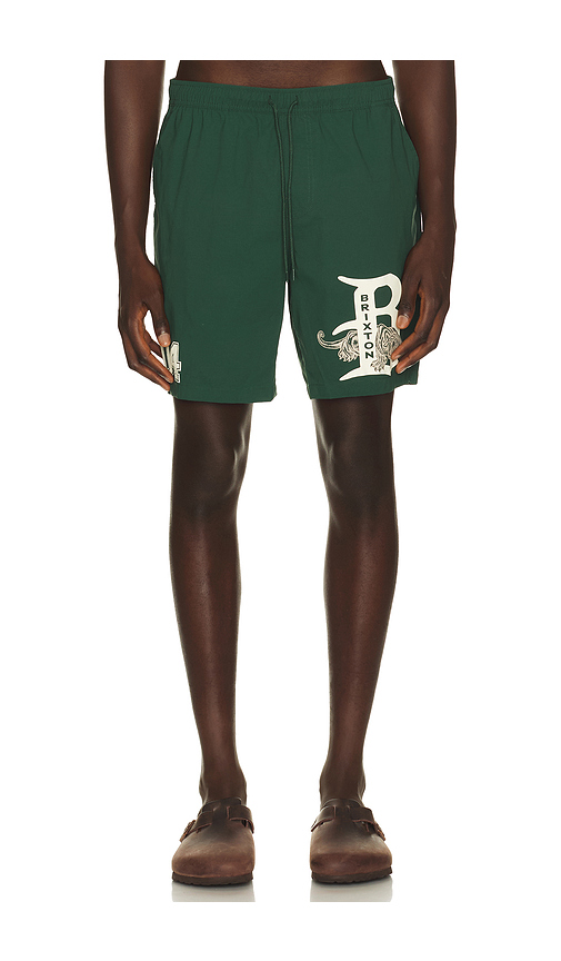 Brixton Everyday Stretch Hybrid 18 Shorts in Green. XL/1X. Also in L