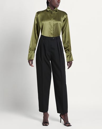 Woman Shirt Military green Size 2 Silk