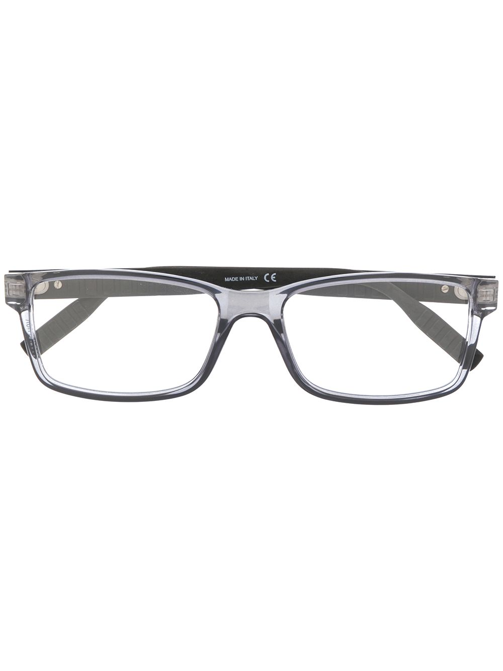 Rectangular-frame prescription glasses - Black