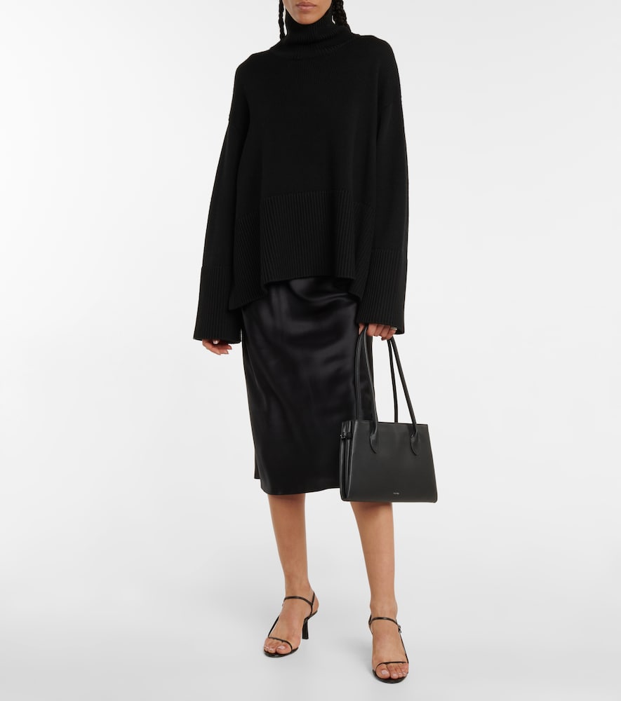 Isaak silk satin midi-skirt