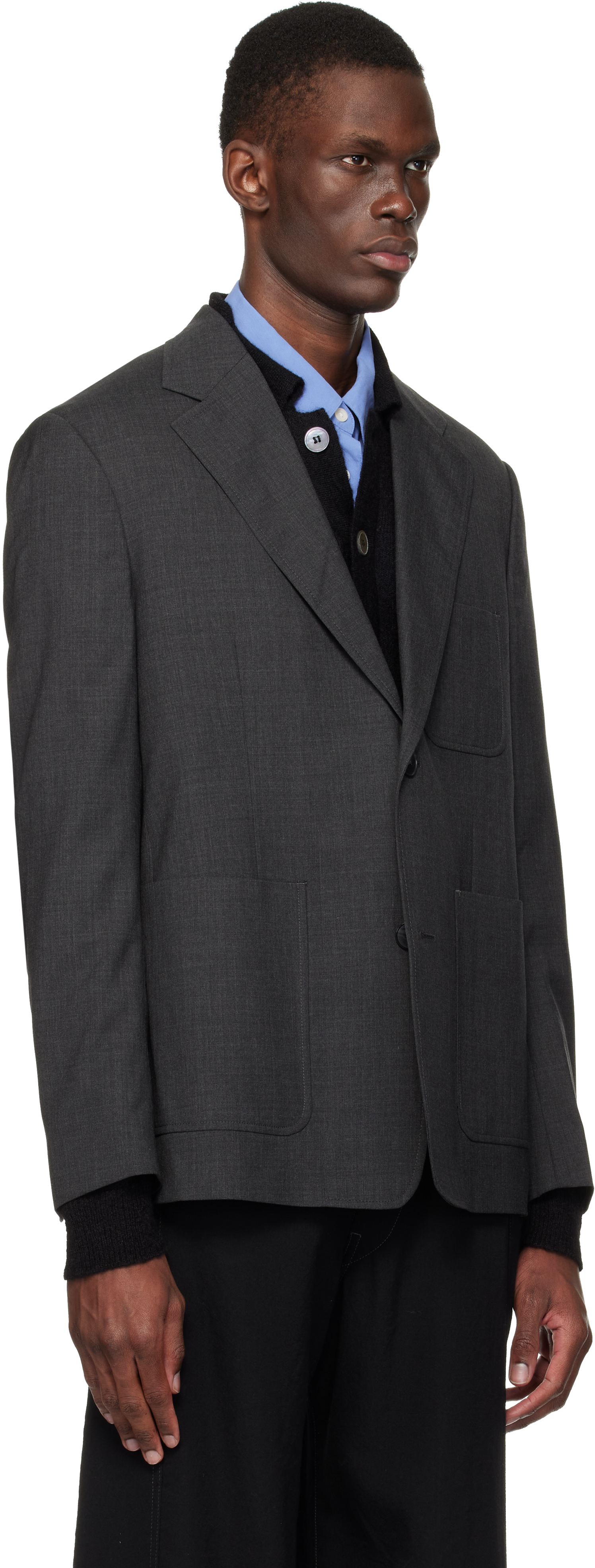 Gray Patch Pocket Blazer