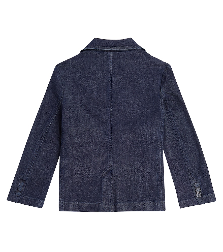 Single-breasted denim blazer