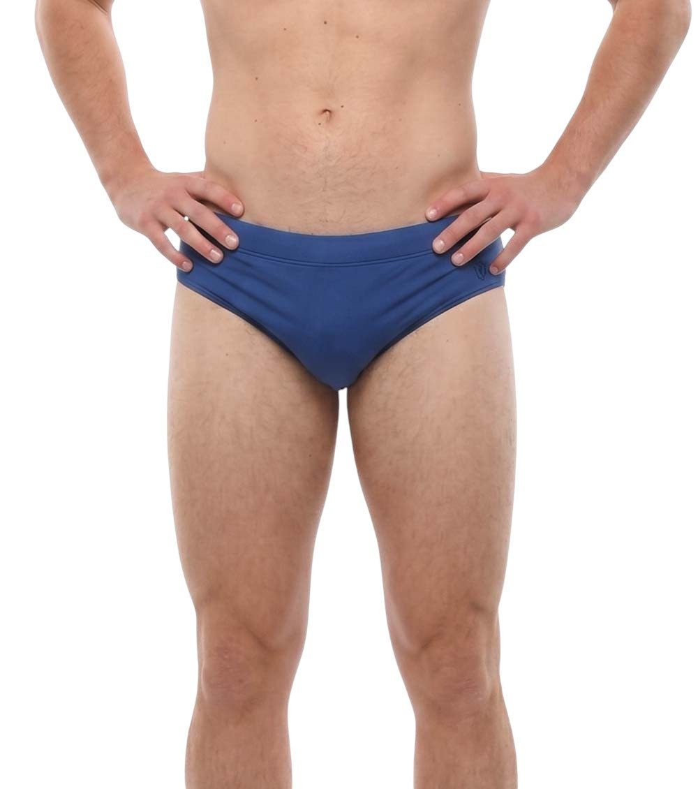 Blue Solid Swim Shorts