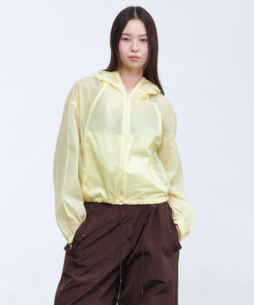 Women's Sheer Hooded Windbreaker Jacket
