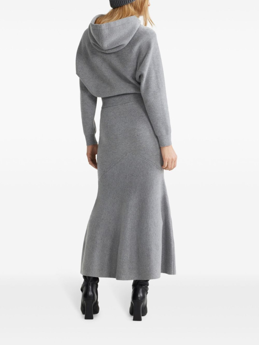 Wool peplum skirt - Grey