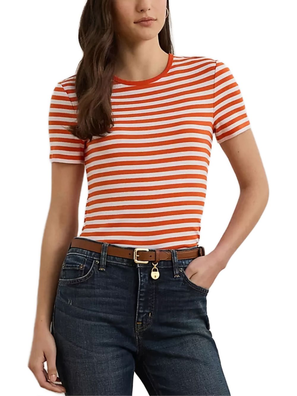 Striped t-shirt - Orange
