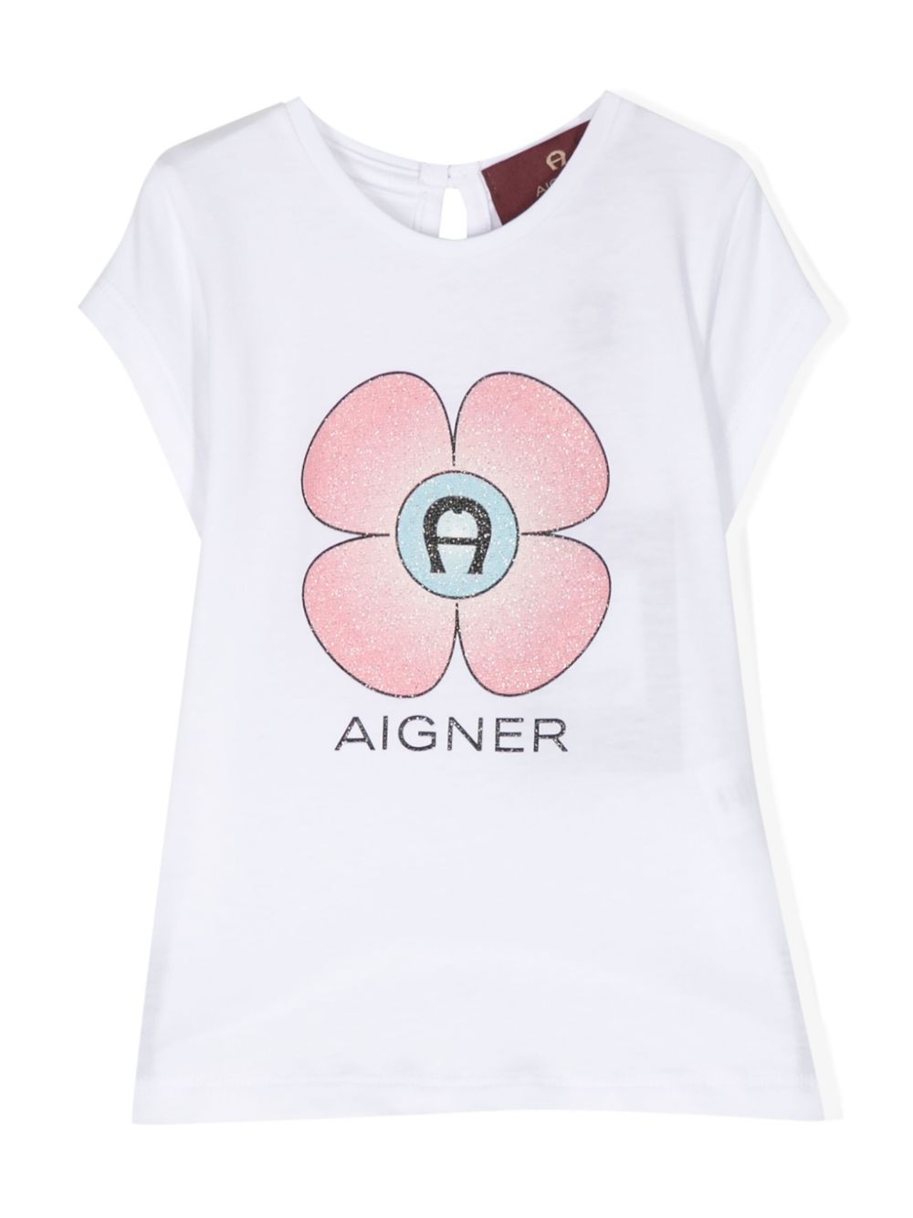Flower-print T-shirt - White