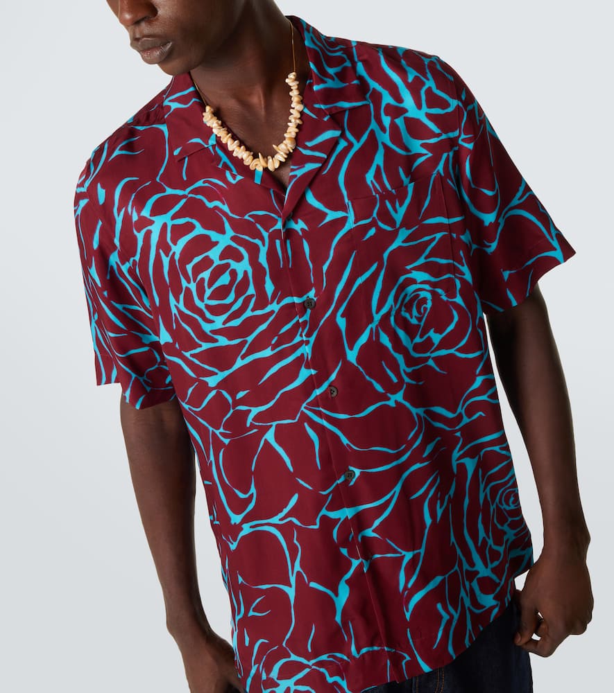Printed bowling shirt