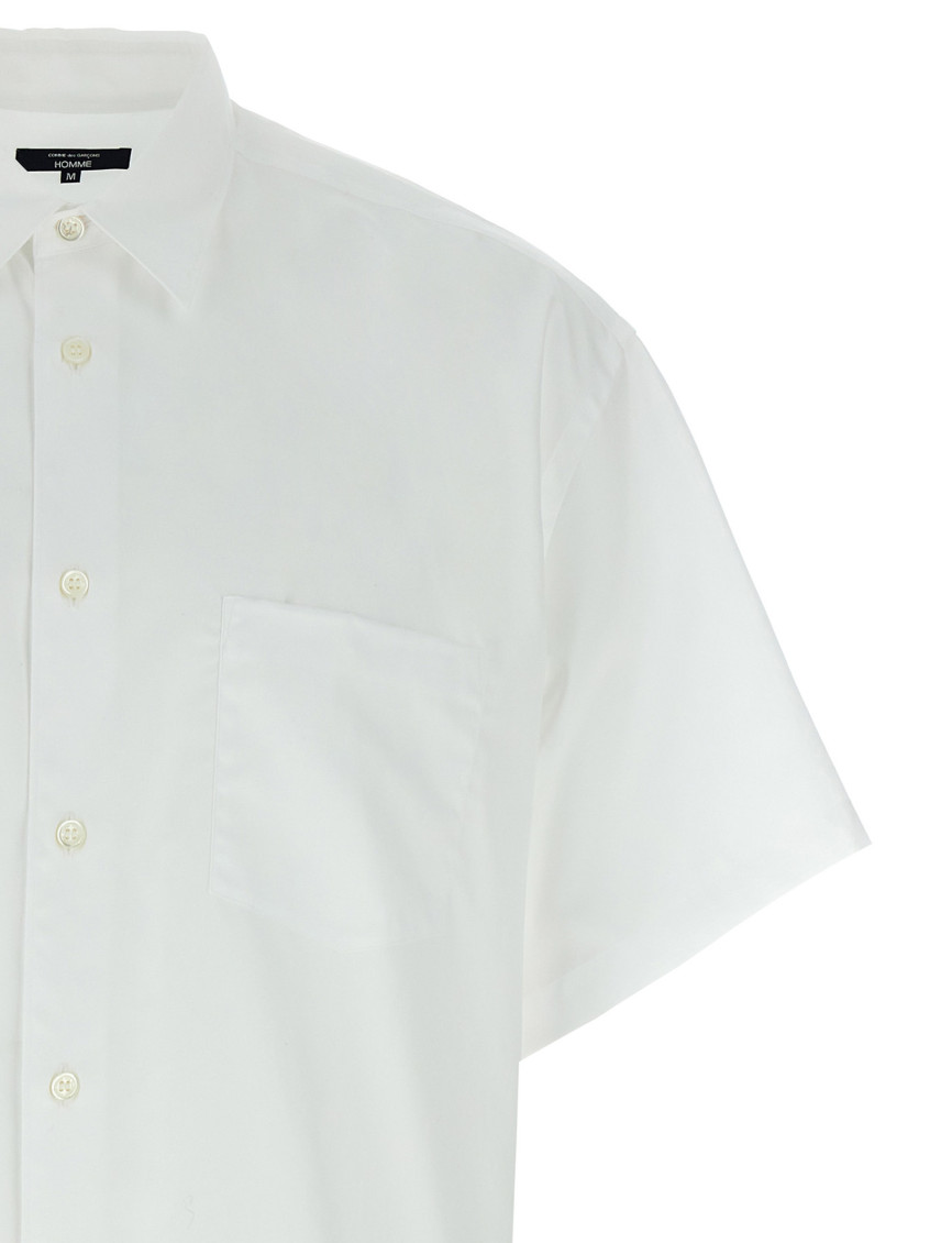 White Logo Embroidery Shirt