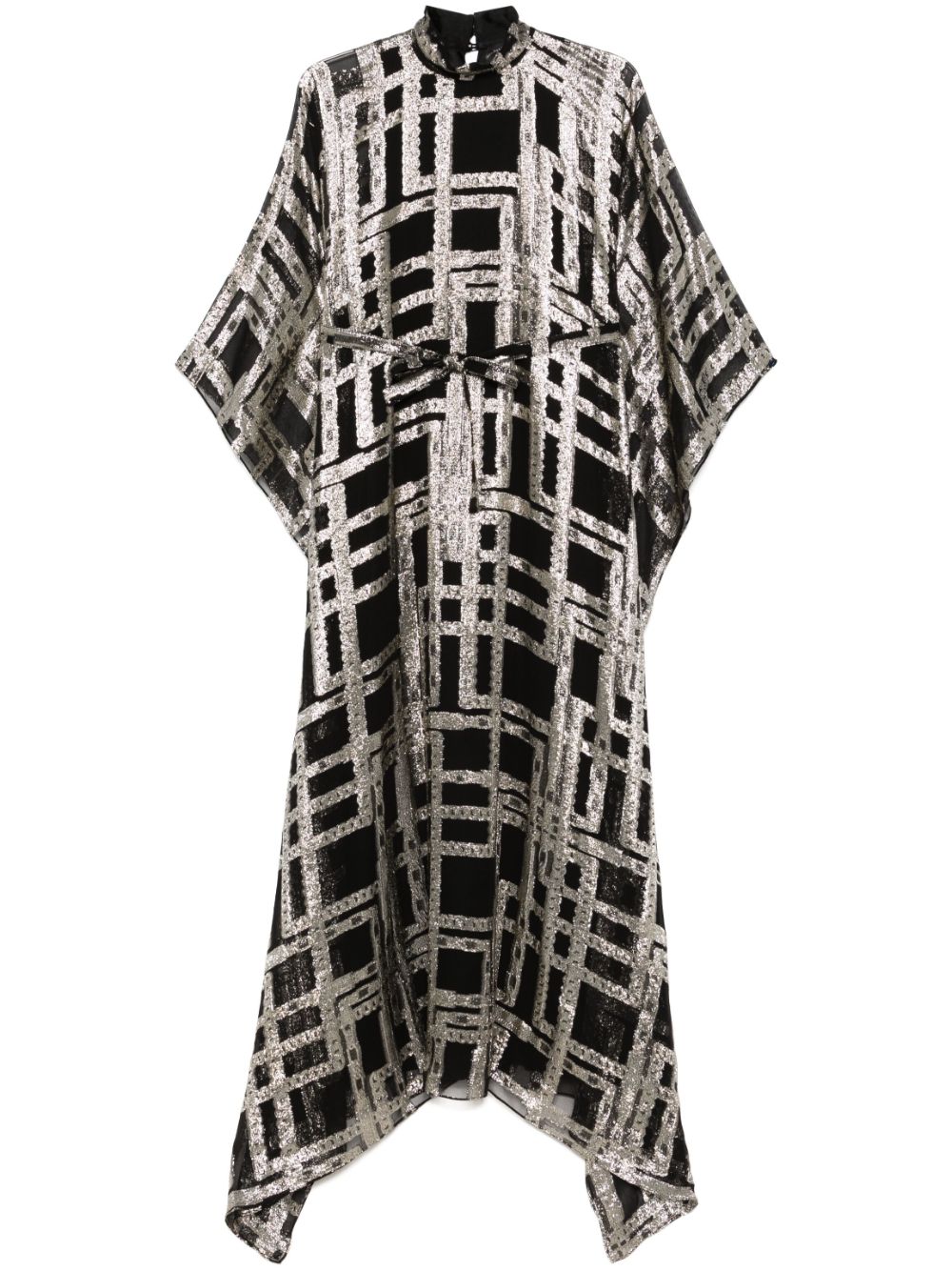 Checked maxi dress - Black
