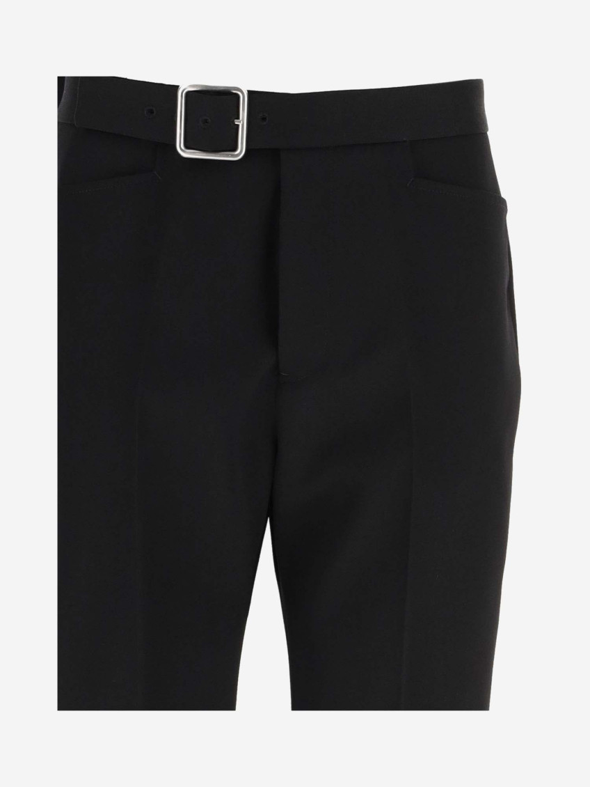 Fitted Cropped Pant With Flared Hem