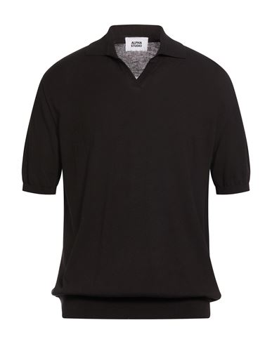 Man Sweater Black Size 48 Cotton