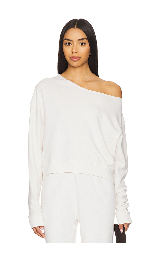 LA Made Maggie Off Shoulder Pullover in Ivory. XL. Also in L, M