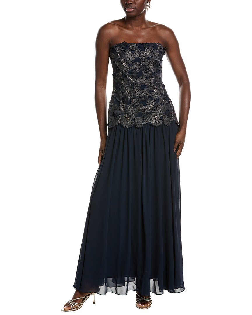 Lace Georgette Combo Gown