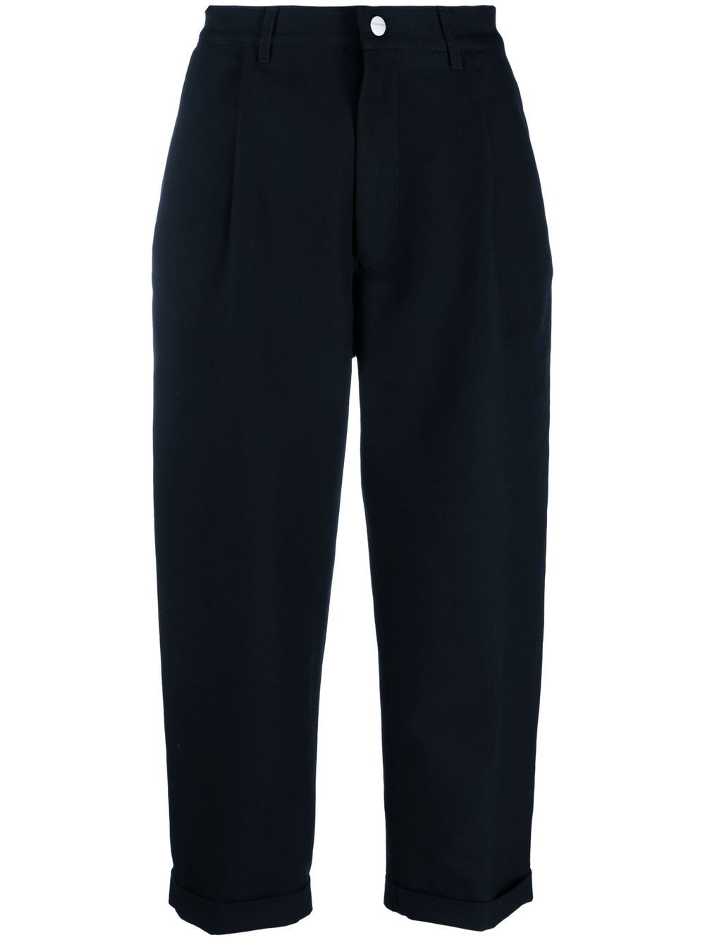 Cropped tailored trousers - Blue