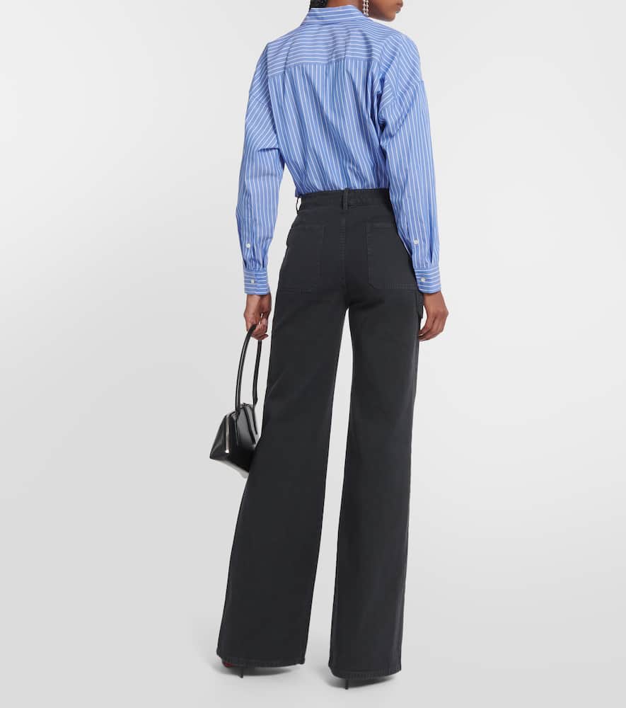 Nili Lotan Quentin twill wide-leg pants