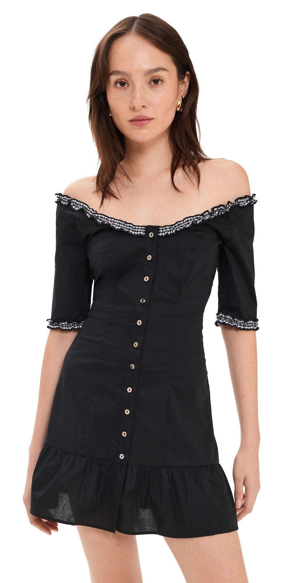 Sweet Dreams Poplin Mini Dress Black