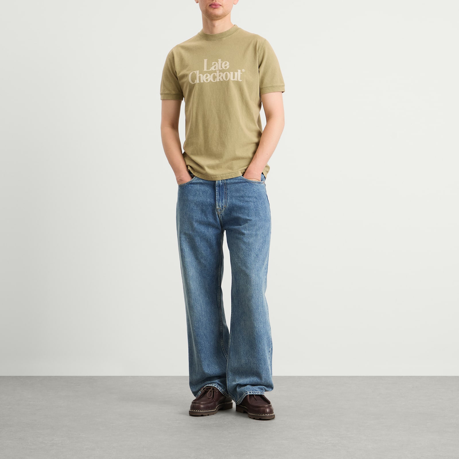 Men's Logo Vintage Ringer T-Shirt in Green