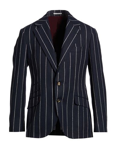 Man Blazer Midnight blue Size 40 Linen, Cotton, Polyamide