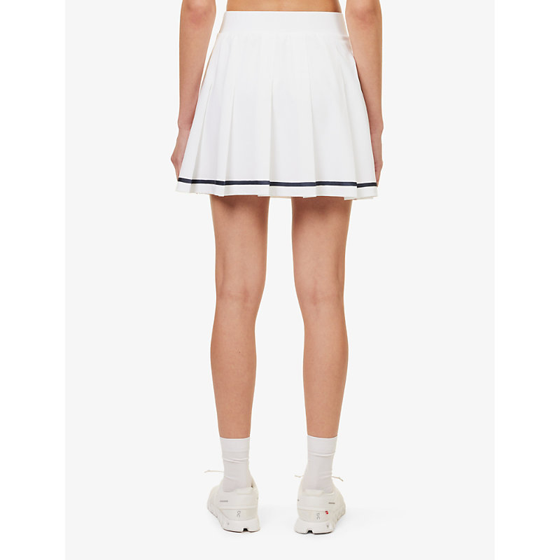 Womens White Clarendon High-rise Stretch-woven Skort