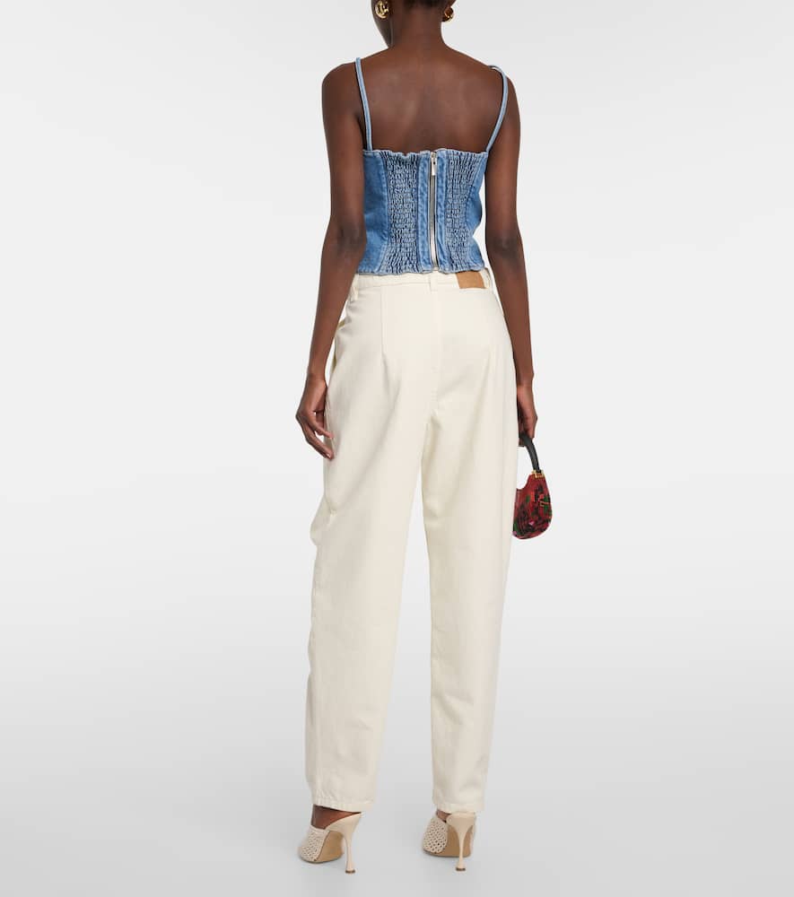 Corset denim top