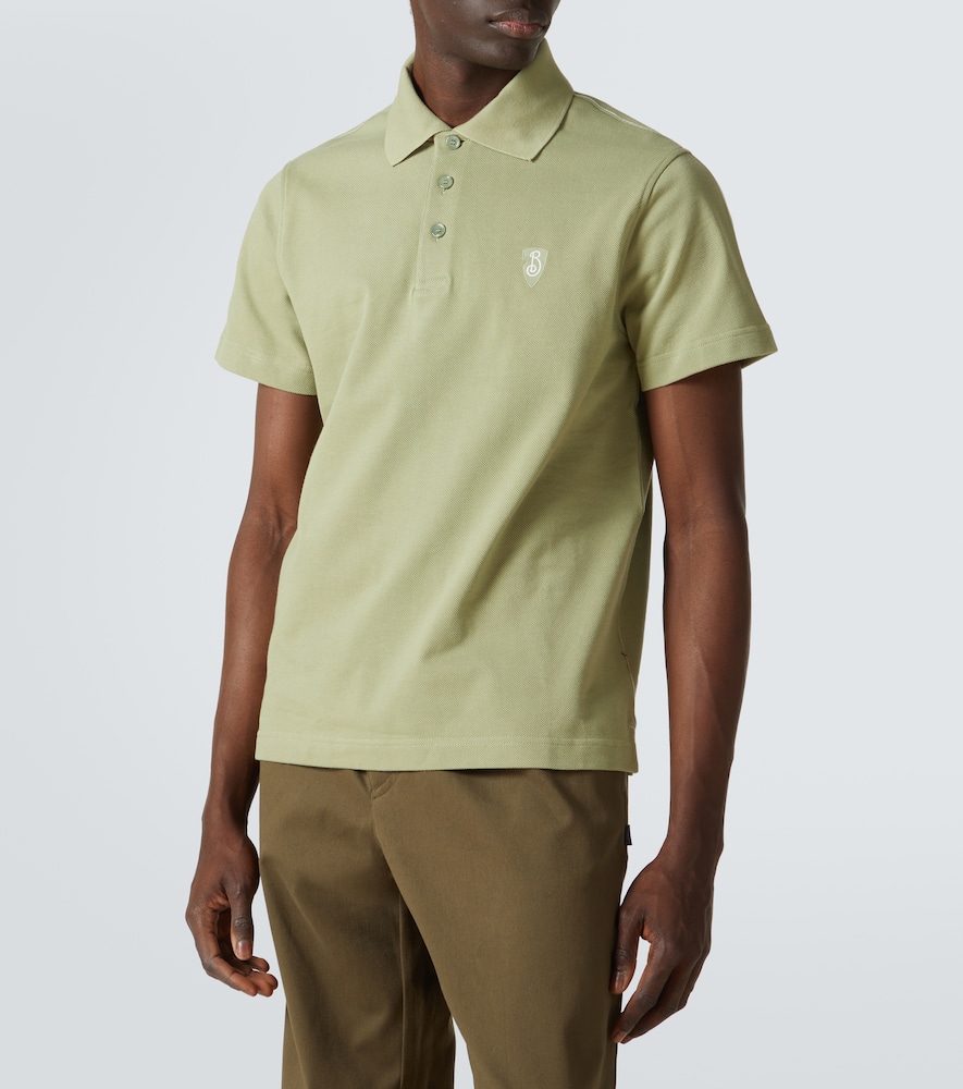 Embroidered cotton polo shirt