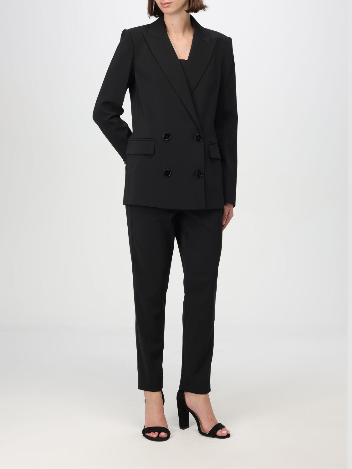 Essential cropped trousers - Black