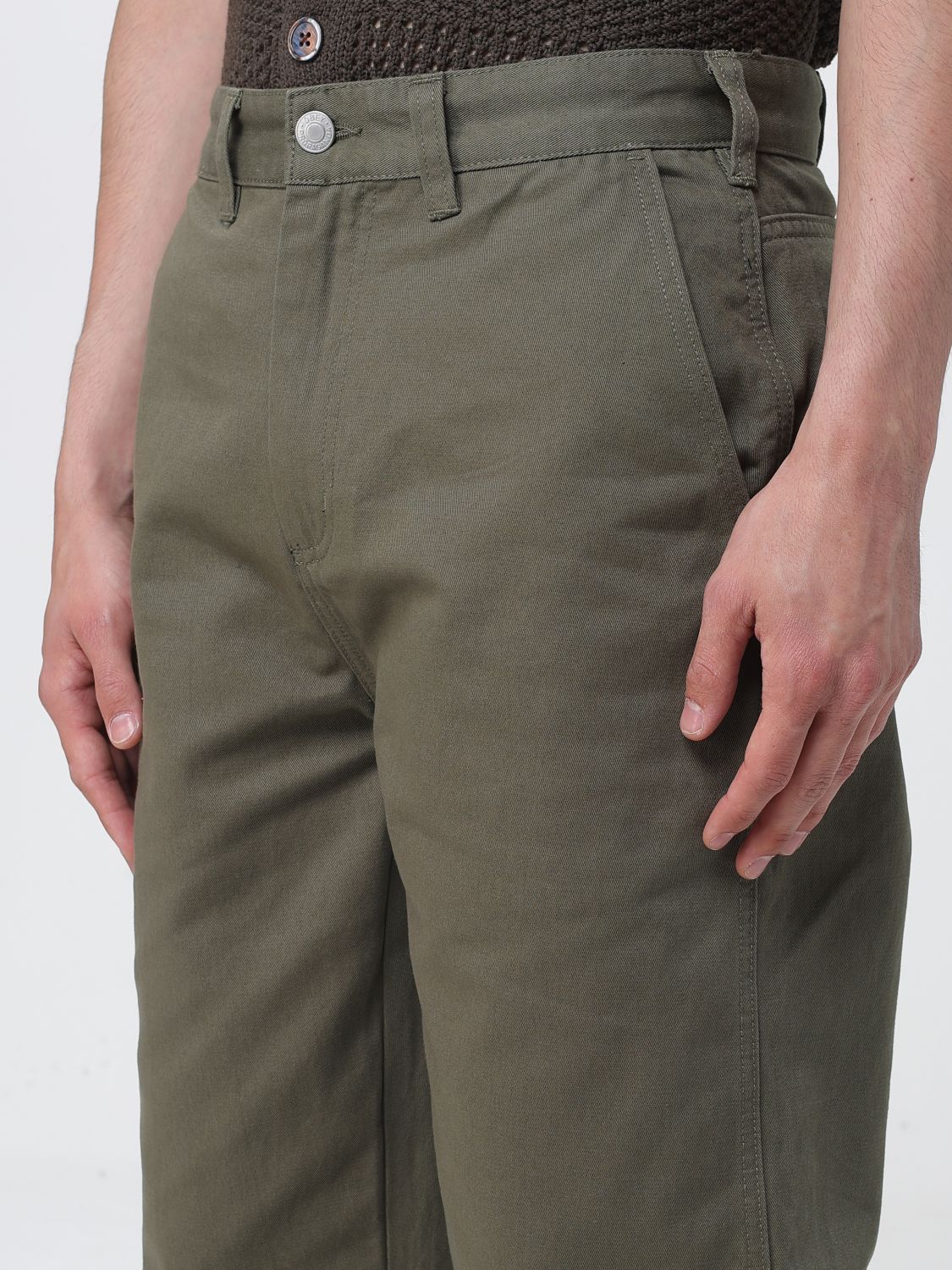 Pants Men color Green