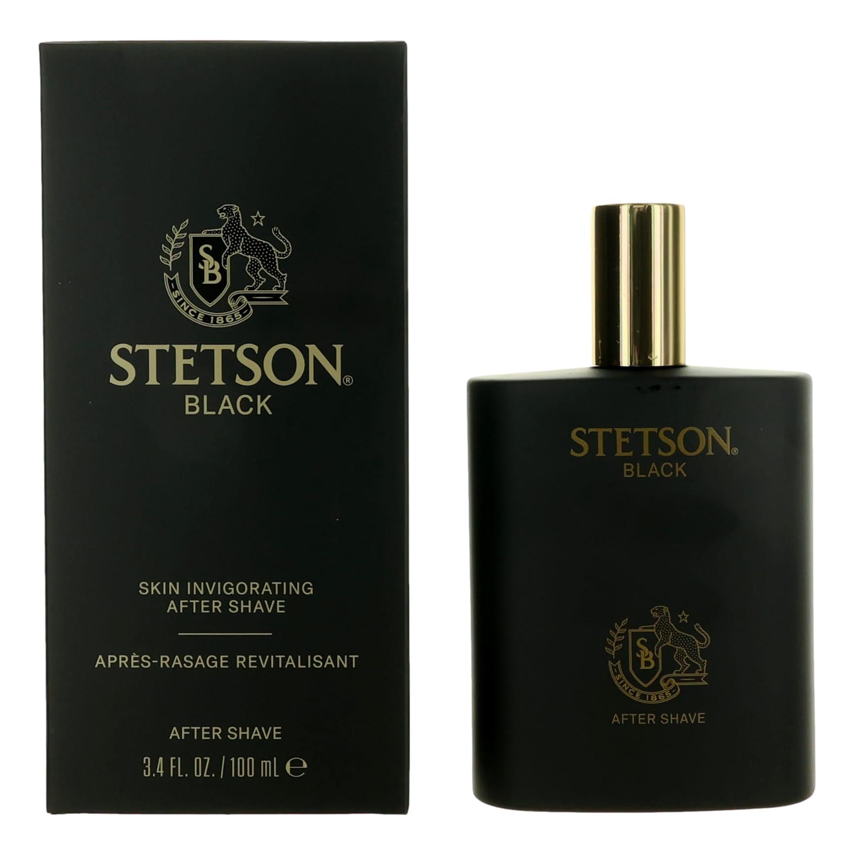 Combo 2pcs Stetson Black by , 3.4 oz Skin Invigorating After Shave Splash men