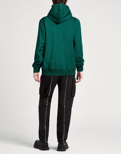 Man Sweatshirt Green Size 44 Cotton