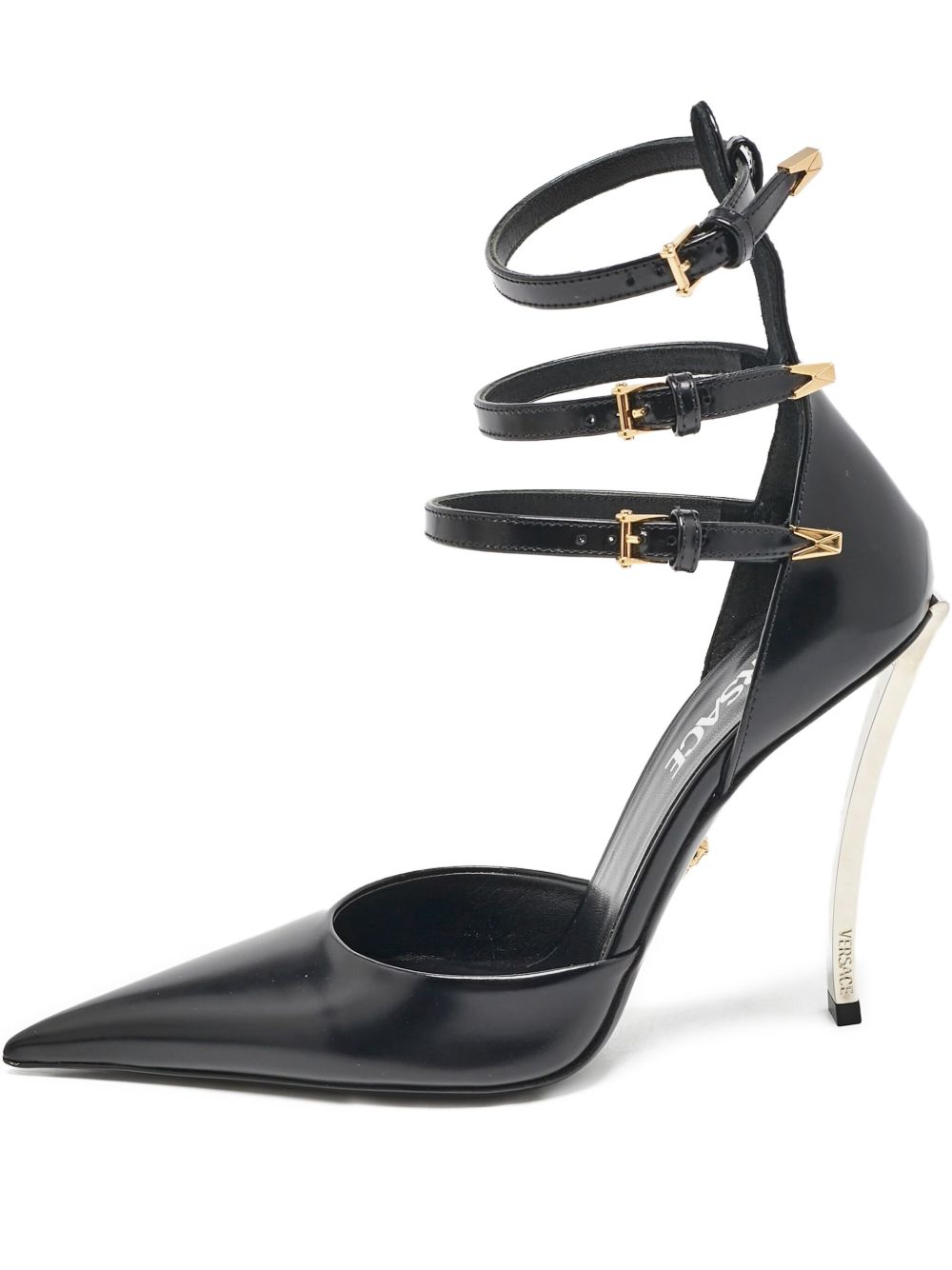 115mm leather pumps - Black