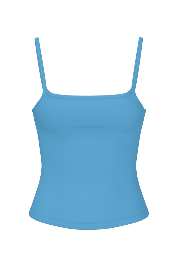 Sleek Scoop Cami Top - Blue - Women Clothing