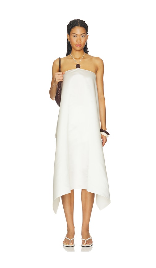 Diana Milkanova Studio Silk Oversized Top in Ivory