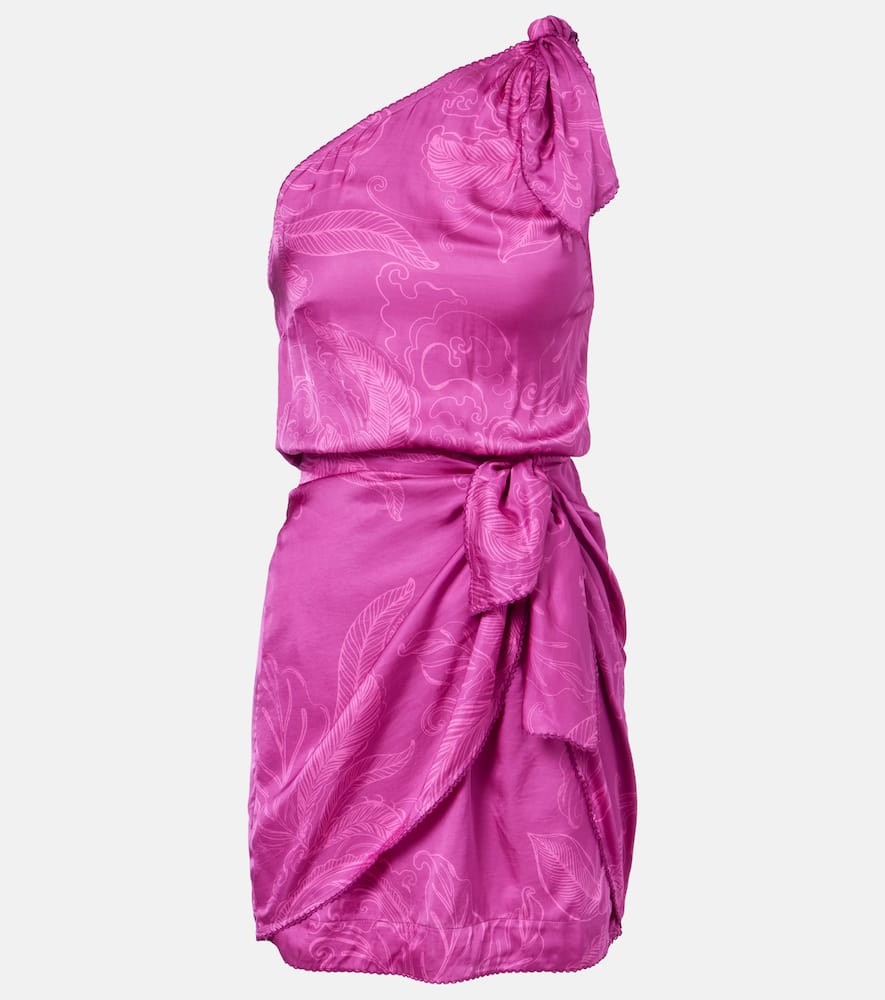 Celie satin jacquard minidress