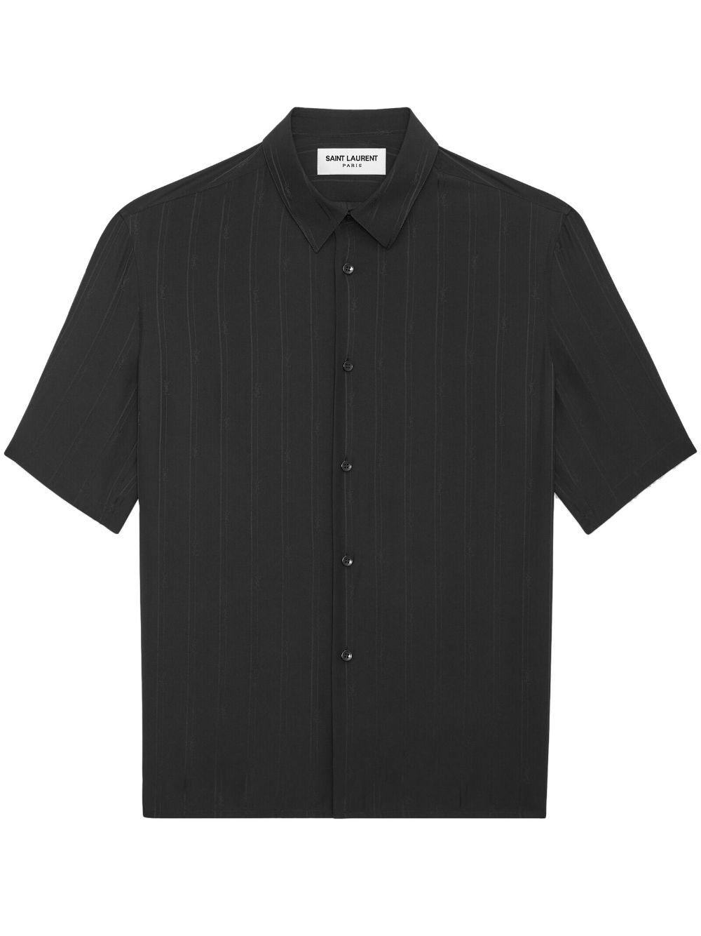 Cassandre striped organic silk shirt - Black
