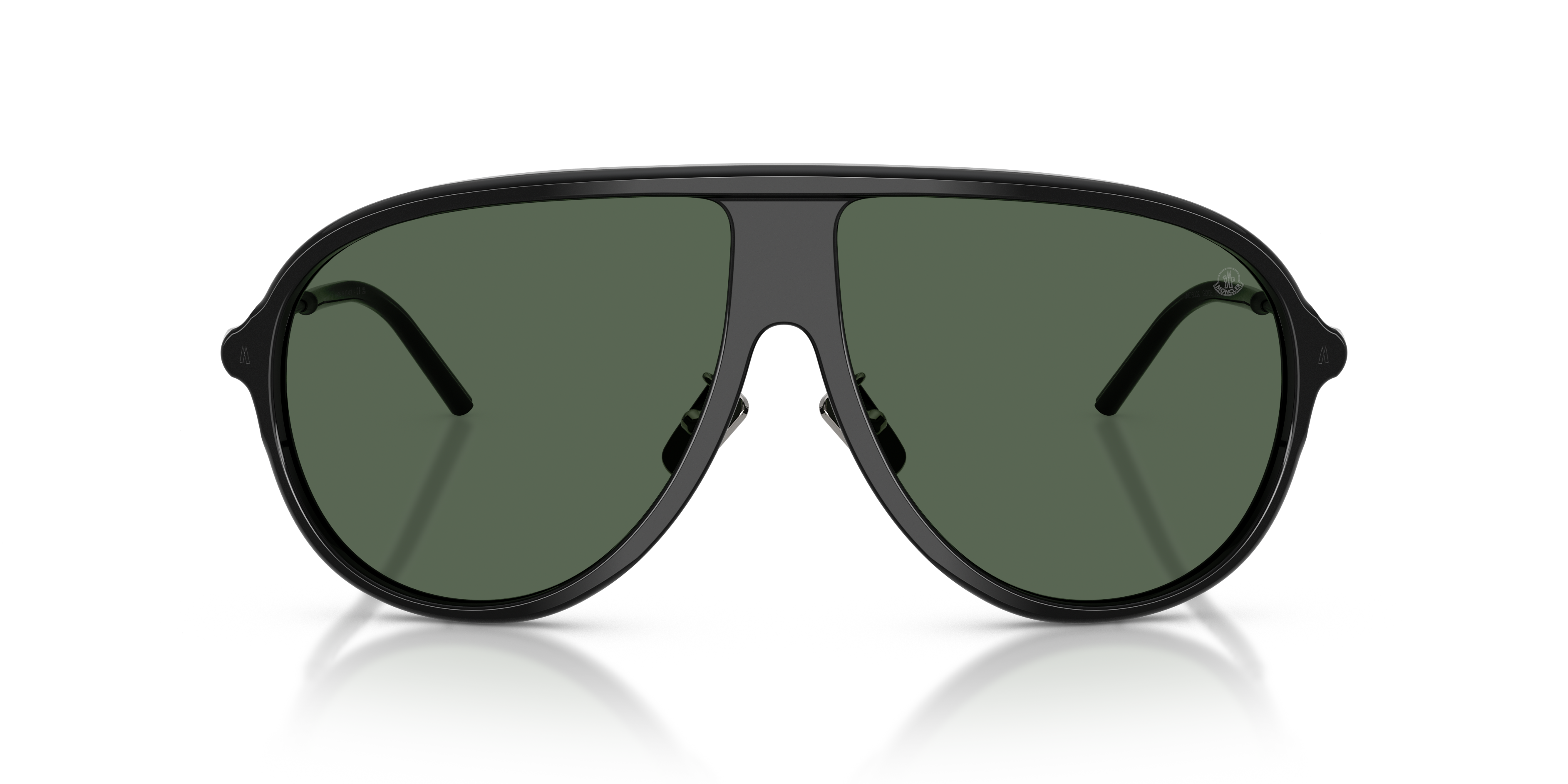 Moncler Unisex Moncler ME6009 GLYDE 300171 Sunglasses Acetate Black Green Pilot Norma