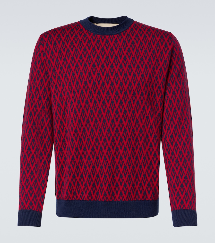 Toute La V virgin wool jacquard sweater