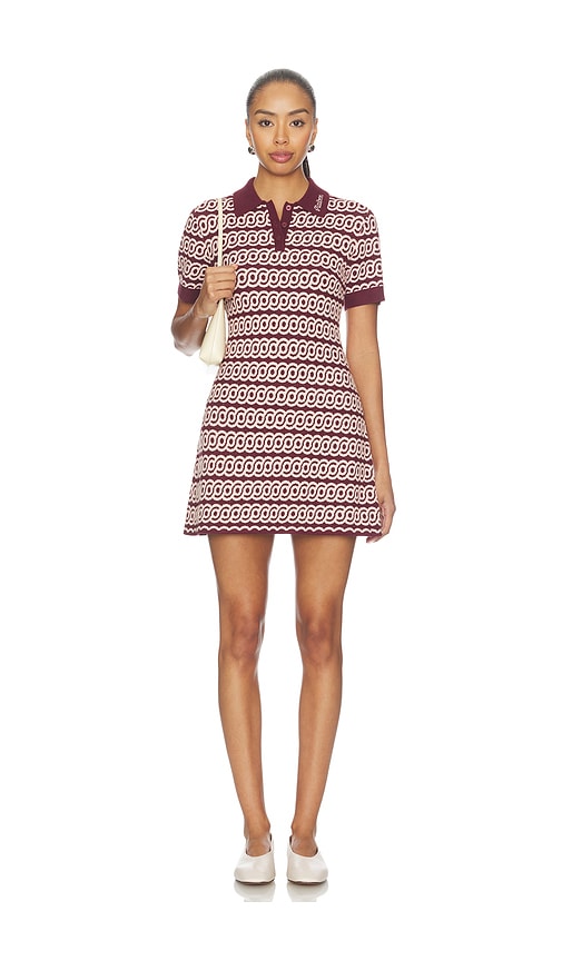 Malbon vestido polo clara en color burgundy XS también en S