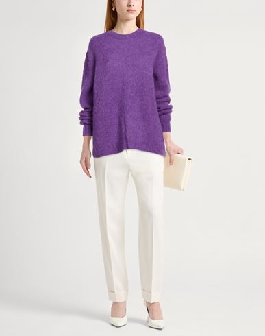 Woman Sweater Purple Size M Alpaca wool, Mohair wool, Polyamide, Elastane
