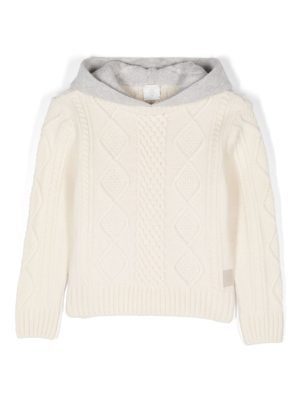 Ribbed-knit hoodie - Neutrals