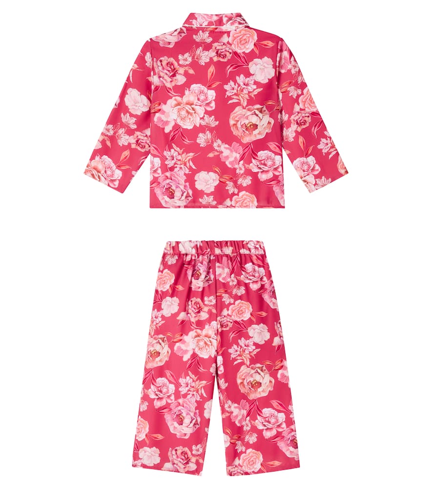 Floral chiffon pajamas