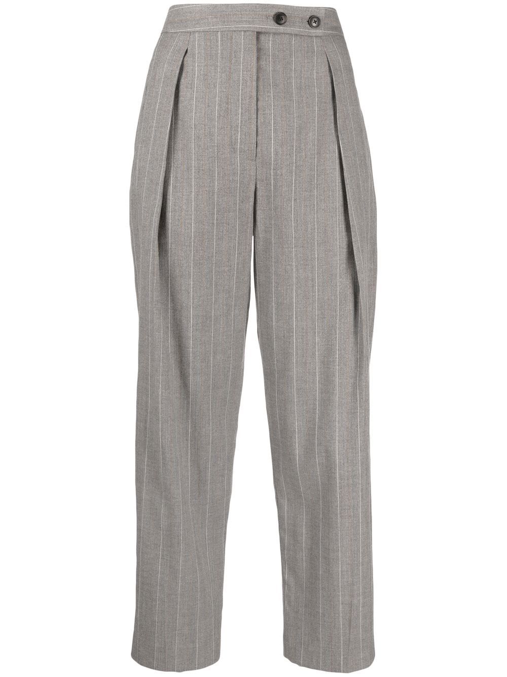 High-waisted tapered trousers - Grey