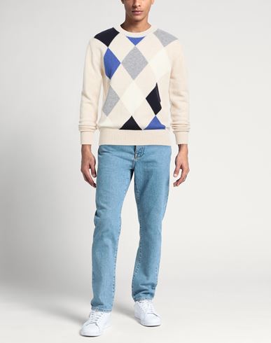 Man Sweater Beige Size L Merino Wool, Cashmere