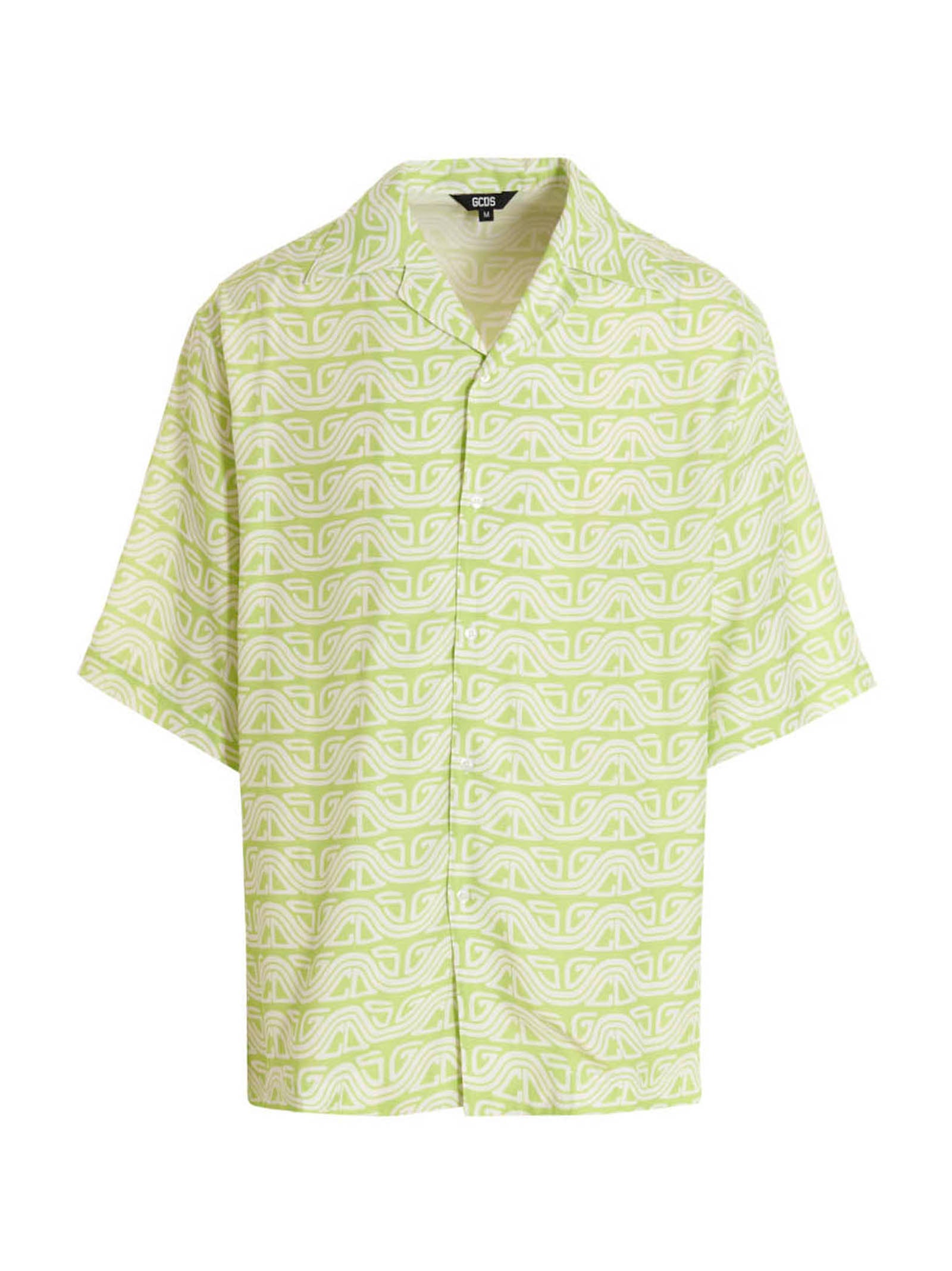 Logo-Print Viscose Shirt — Green