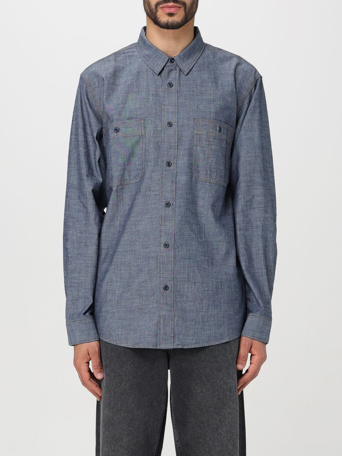 Shirt Men color Indigo